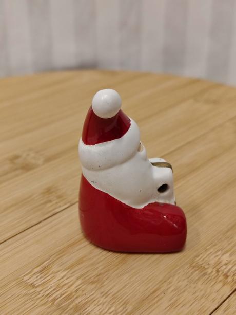 Zberateľ retro keramická figúrka santa na darčeku, 