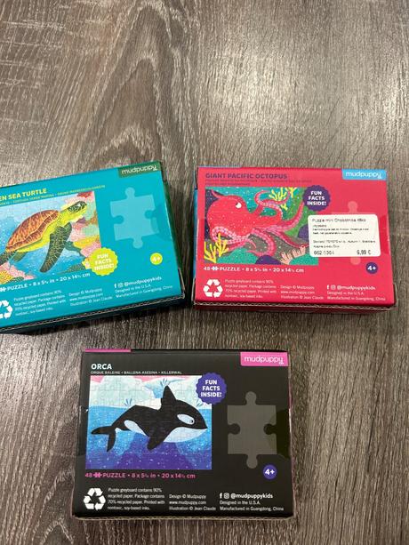 Mudpuppy detske puzzle - morske zvierata,