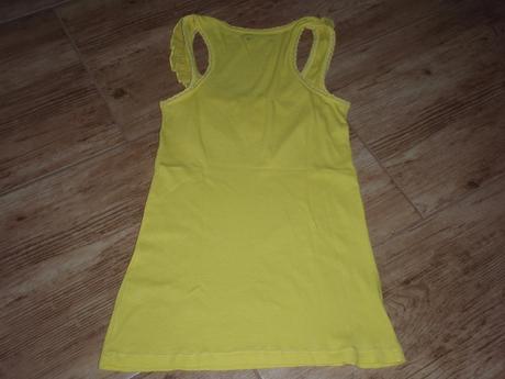 Žlté tričko s fodričkou, l