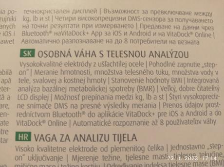 Nová osobná vaha s telesnou analýzou, 