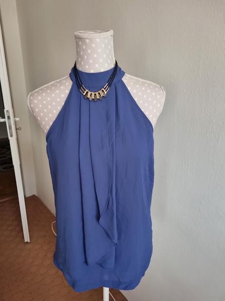 Padavý modrý top zebra veľ. 38, 38