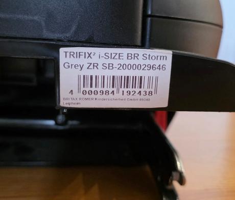 Britax römer trifix 2 i-size storm grey, britax
