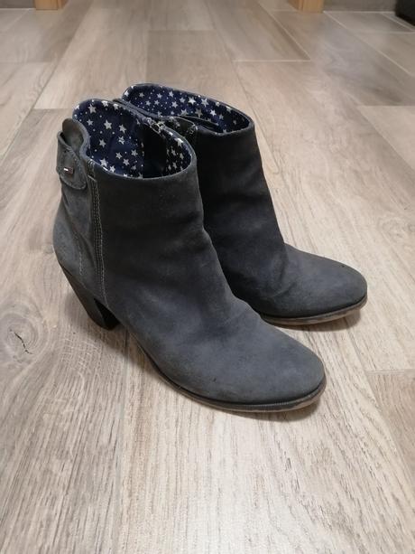 Šedé čižmičky tommy hilfiger, tommy hilfiger,41