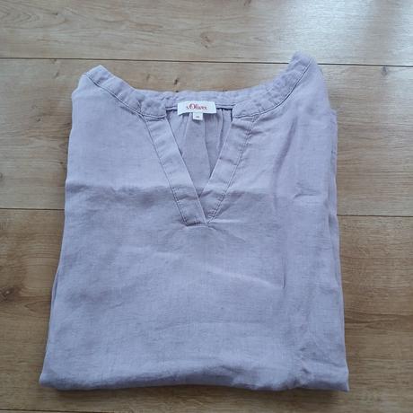 Ľanová svetlofialová letná blúzka, s.oliver,46