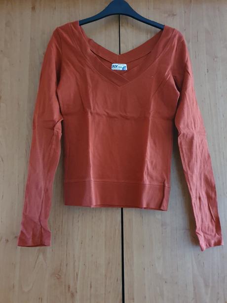 Bavlnene tricko bsk - obojstranny v vystrih, bershka,s