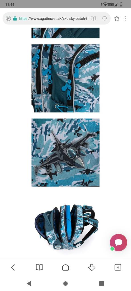 Školská taška topgal air force 1.-5.ročník,