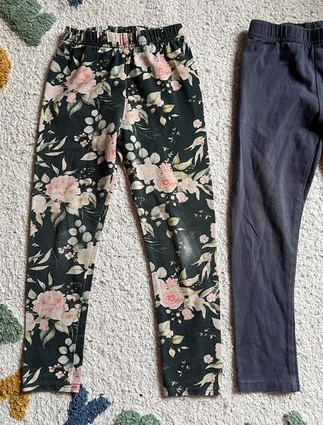 2x handmade bavlnené legíny, lily grey, 104, 104