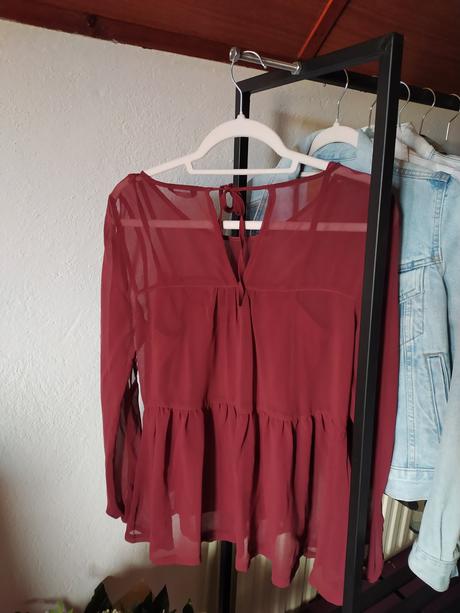 Hnedá/bordová blúzka, house,s