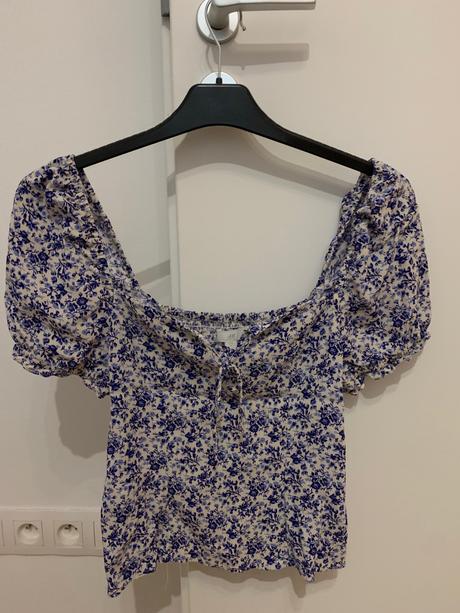 Kvetinkovy top, h&m,m