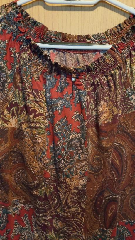 Vzorované bavlnené tričko vel.l top stav, l