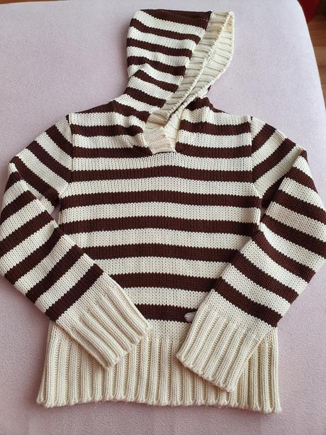 Pásikavá pletená mikina č.38, 38