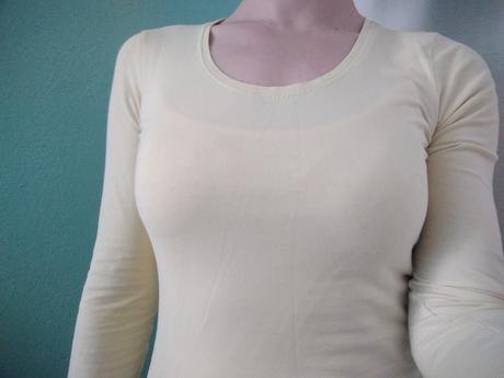 Svetložlté tričko/pulovrik, xs