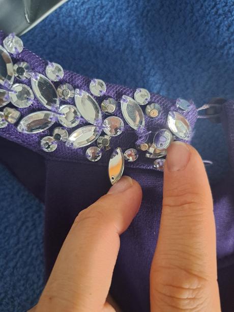 Fialové dlhé šaty, f&f,42