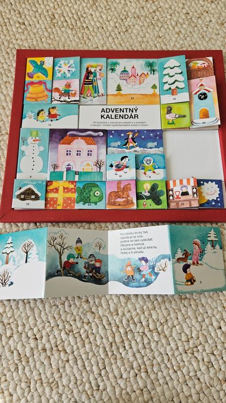 Adventný kalendár leporelo knižky, 