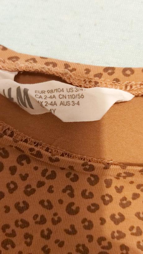 Tričko leopard h&m 98/104, h&m,98