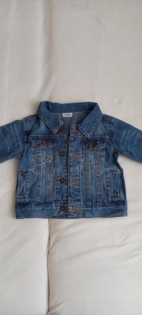 Rifľová džínsová denim bunda, f&f,80