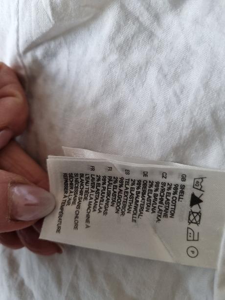 Biela bluzka hm s pasikmi 40, h&m,38
