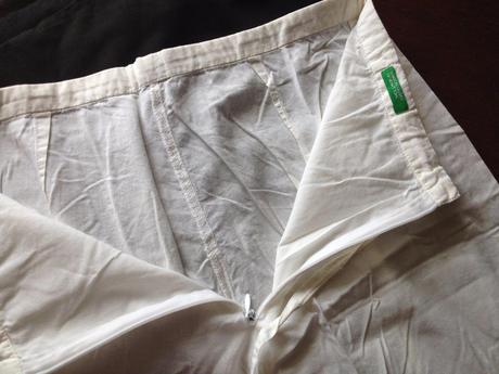 Biele nohavice benetton s, benetton,s