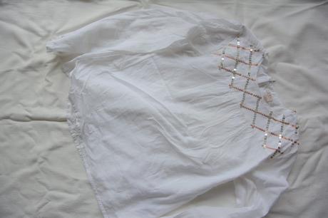 Elegantný biely top s flitrami, esprit,140