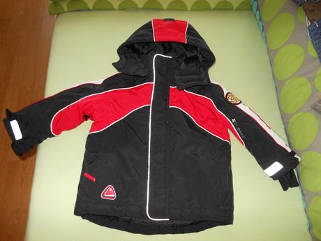 Čiernočervená lyžiarska bunda h&m 86-98, h&m,92