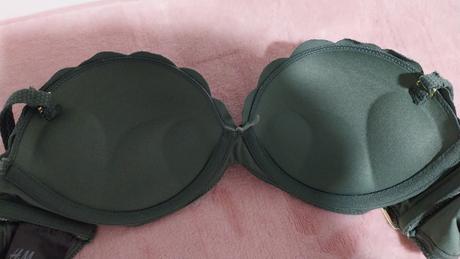 Zelená vystúžená podprsenka h&m 75b, h&m,75b