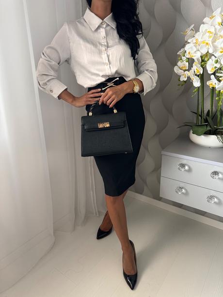 Saténová blúzka, s