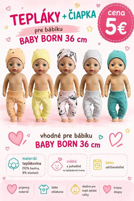 Oblečenie pre bábiky baby born 36 cm, 