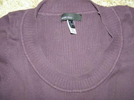 Mango basic fialový pulóvrik, mango,s