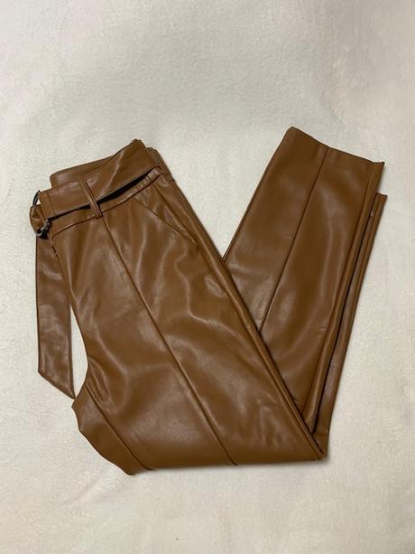 Nohavice koňakovej farby z eko-kože zn. orsay, orsay,38 / 40