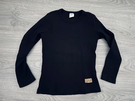 Čierne vrúbkované tričko japitex, japitex,122