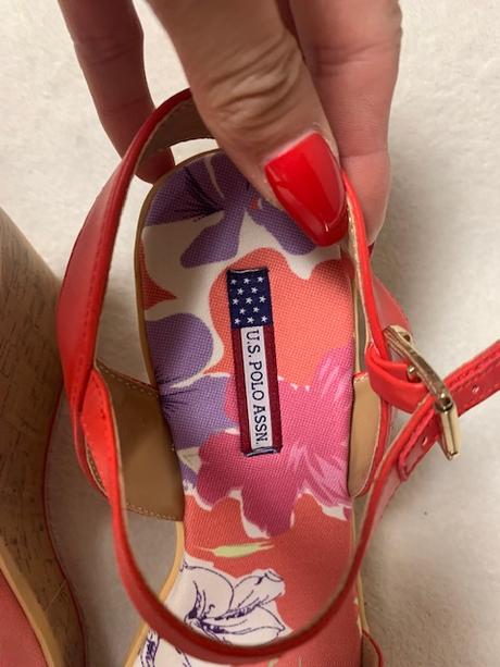 Červené sandálky na platforme zn. u.s.polo assn., u.s. polo assn.,40