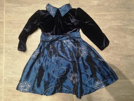 Zamatovotaftové šatičky v92-98, 92