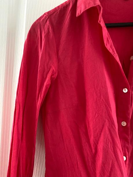 Bavlnená košeľa fuchsiovej farby, 36