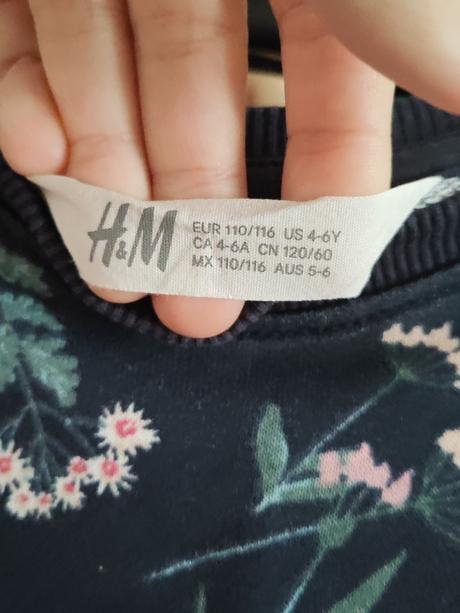 Dievčenské mikinové šatky, h&m,110