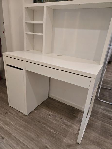 Písací stôl micke s nadstavcom ikea,