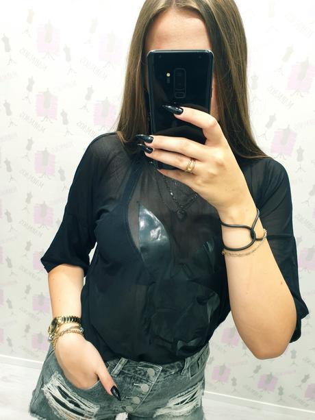 Rifľová podprsenka + playboy top 36, 36