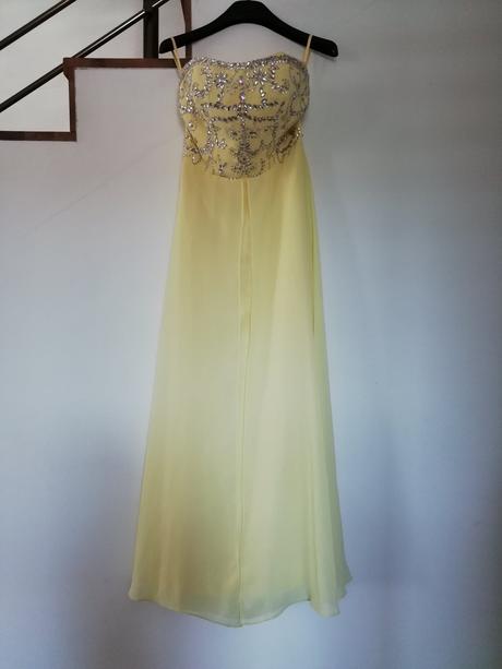 Spoločenské šaty - žlté, xs