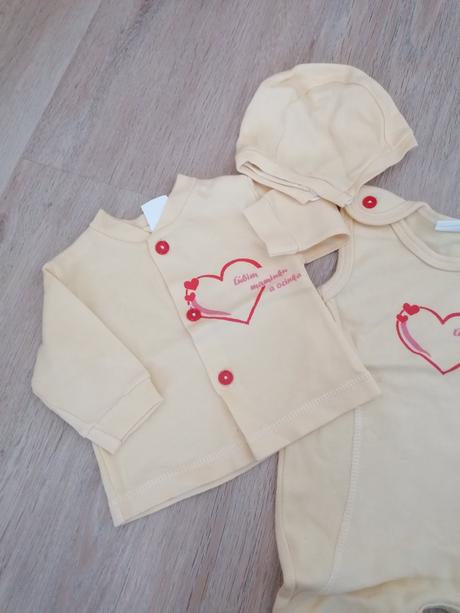 Komplet dupačky, svetrík a čiapočka estetex, 56