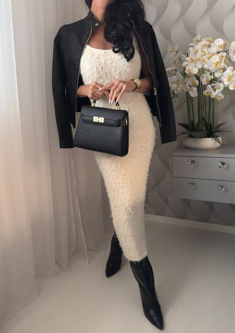 Zara - teplučké smotanové šaty, zara,s