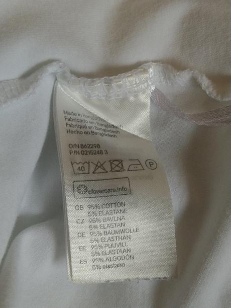 Dámsky elastický biely top, h&m, l, h&m,l