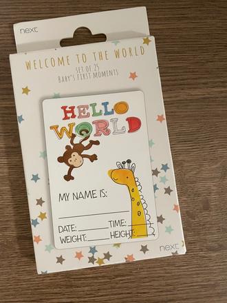 Kartičky pre fotenie bábätka,