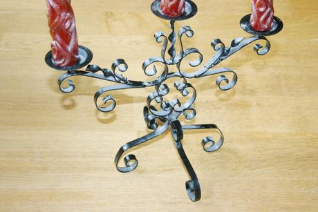 Kovový svietnik, ručná výroba, 