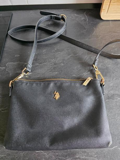 Crossbody kožená kabelka, ralph lauren