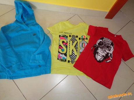 Tričká 2ks + mikina nike zdarma, 146