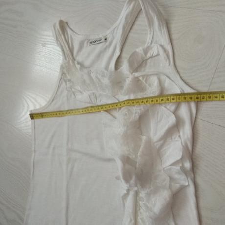 Biele tielko s volánikmi, terranova,m