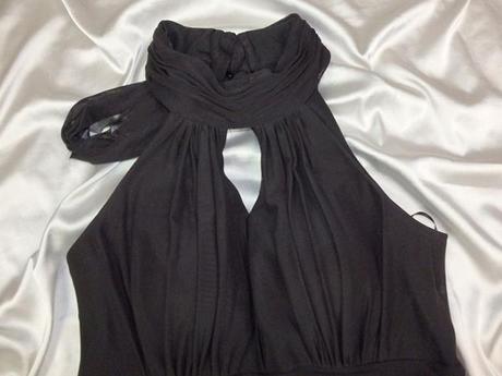 Kvalitné čierne spoločenské šaty, 40