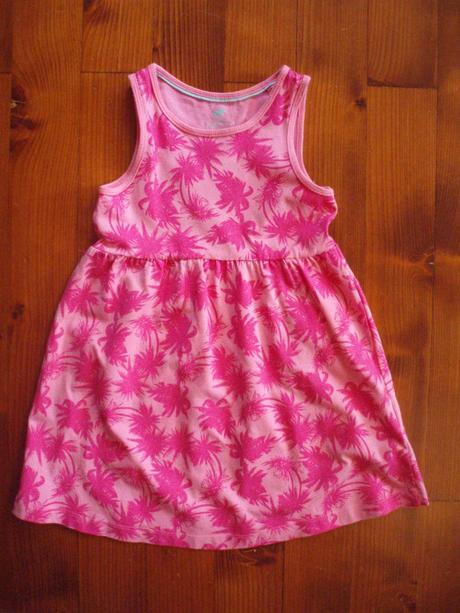 Letné šaty s palmami - málo nosené 110/116, lupilu,110