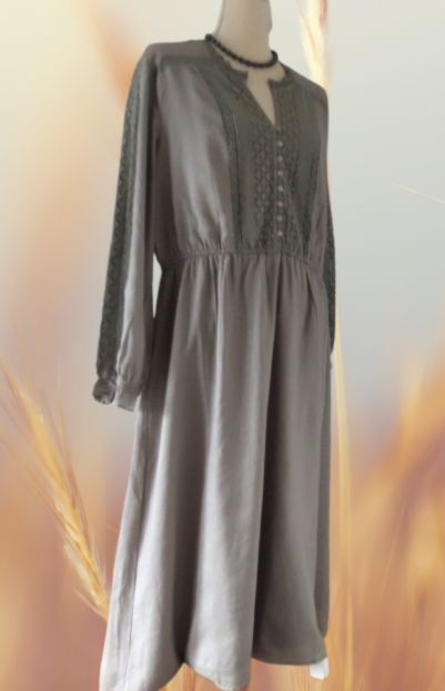 Šaty s macramé a anglickou výšivkou, veľ. 46/xxl, xxl