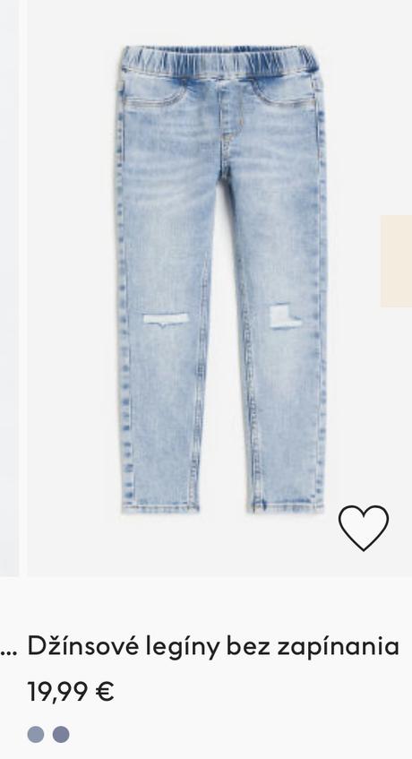 Džínsové leginy, h&m,98