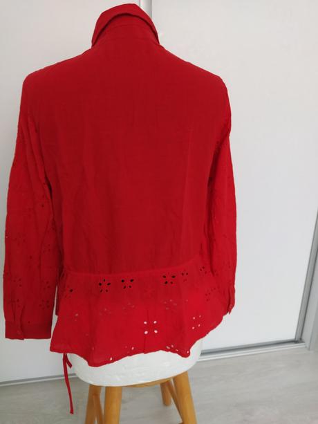 Červená blúzka z madeiry.vel.38, 38